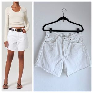 Citizens of Humanity Women's Marlow Long Vintage Short in Polish White Size 30